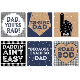 Big Dot of Happiness My Dad is Rad - Funny Father’s Day Party Decorations - Drink Coasters - Set of 6