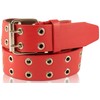 SCAMODA Double Hole Rivet Belt with Leather for Men and