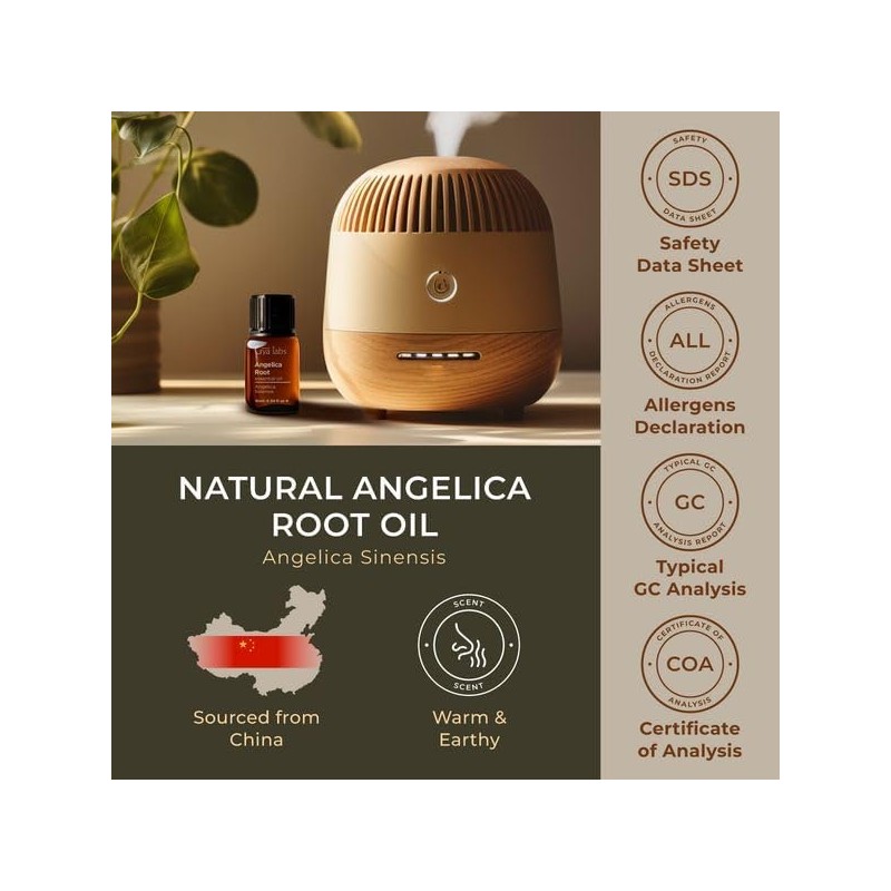 Gya Labs Angelica Root Essential Oil for Diffuser - 0.34