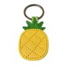 [AYOMI] Leather Yellow Pineapple Keychain Purse Bag Charm Car Cell