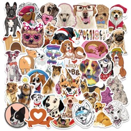 MAIGO Dog Stickers - 130pcs Funny Dog Stickers Pack, Cute Cartoon Animal Stickers, Dachshund Stickers, Dog Wall Stickers, Not Repeated Waterproof Vinyl Stickers for Scrapbooking, Suitcase, Laptop