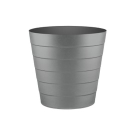 Zuvo Plastic Paper Bin 8L - Shatter-Proof Waste Basket for Office Desk & Bedroom Bin - Ideal Paper Bin with Wave Design - Grey