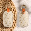 8-Button Leather Key Fob Cover, Compatible with Genesis GV80 GV60