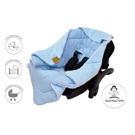 Universal, soft swaddling blanket with hood for newborns and for boys and girls up to approx. 9 months Suitable for pram, baby seat, child seat or cot bed Can be used all year round: