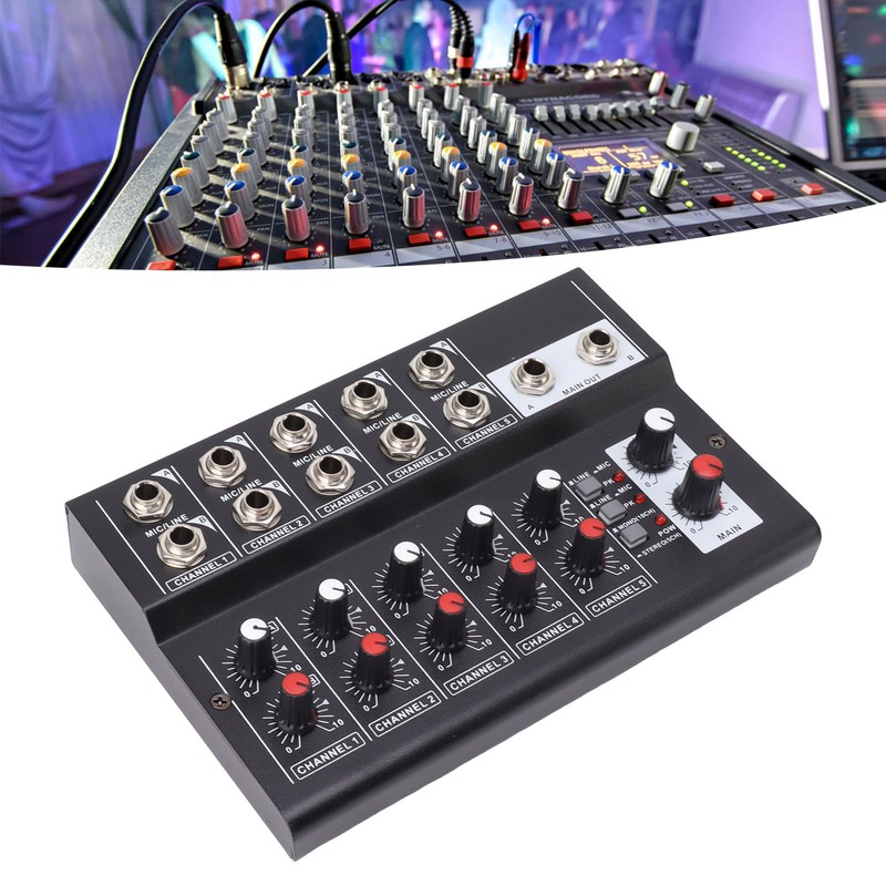 MIX5210 Sound Mixer Digital Mixer 10 Channel Compact Studio Mixer