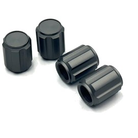 COTRAX Air Valve Cap, Aluminum, Wheel, Tire Cap, Lightweight, Automobile, Motorcycle, General Purpose Parts, Dress Up Gear Type, Gear Type, Set of 4 (Matte Gray)