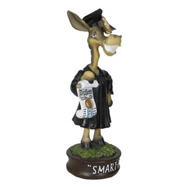 Ebros Gift Comical Smart Ass Donkey with Diploma Wearing Graduation Outfit and Gold Tassel Mortarboard Figurine Farmhouse Rustic Country Donkeys Ass Mule Horses Collectible Sculpture