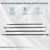GXARTS 4pc Front Rear Left Right Chrome Outside Window Moulding