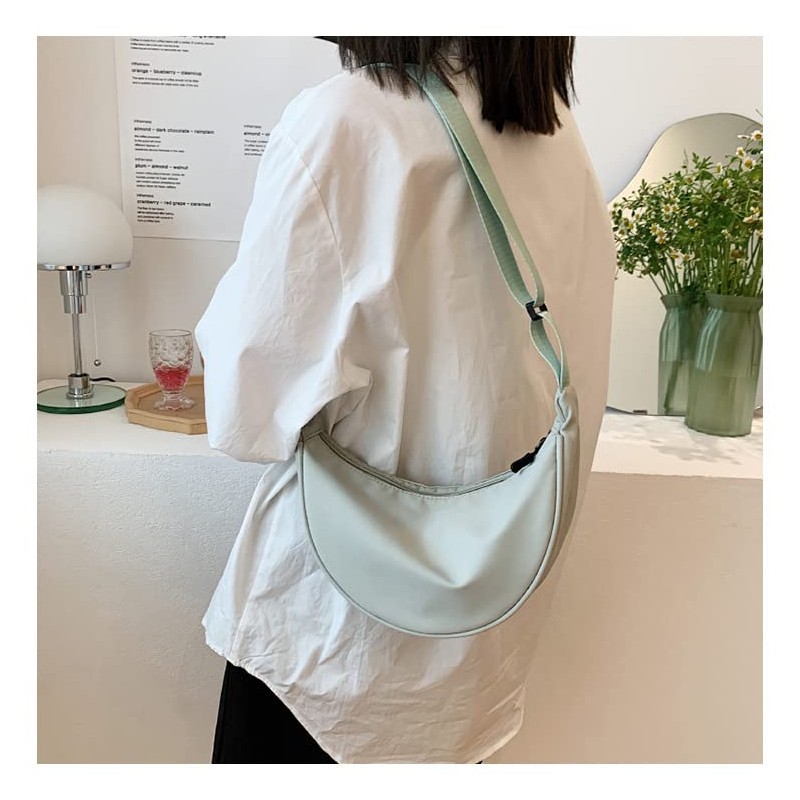 polyester Crossbody Bag Hobo Sling Crescent Bag Women Men Trendy