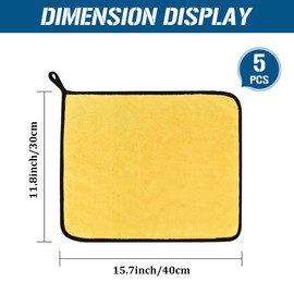 Microfiber Towel 5 Pack, Super Absorbent Drying Microfiber Cleaning Cloth for Car, House, Kitchen, Window