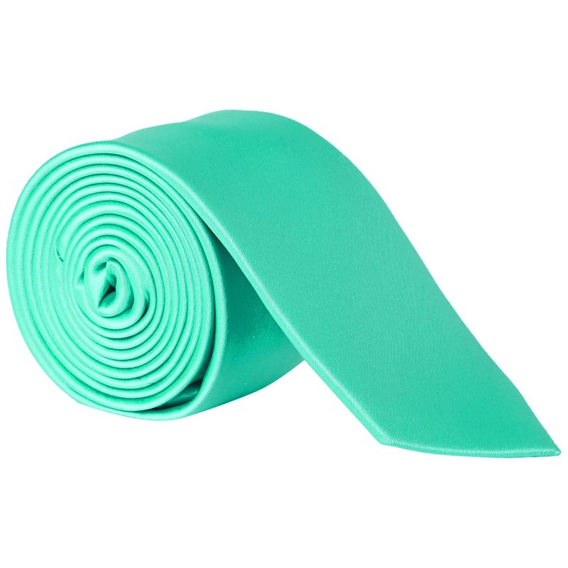 DonDon Mens Handmade Silk Look Ties 6cm, mint