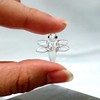 Sansukjai Rare Dragonfly Tiny Micro Crystal Figurines Hand Blown Clear