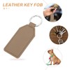 sourcing map 4pcs Leather Key Fob, PU Car Keychain Blanks