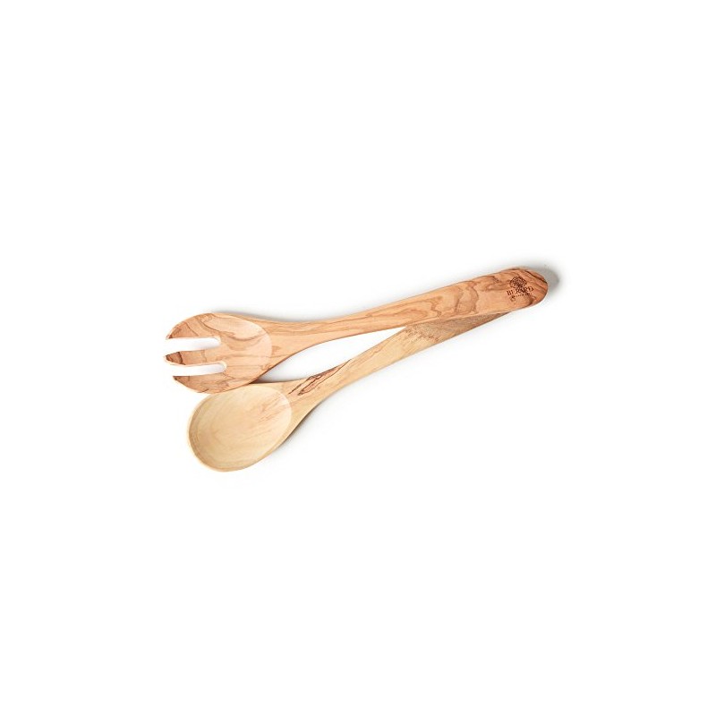 Berard 30 cm/11.8 in Salad Serving Set Provencal, Olive Wood