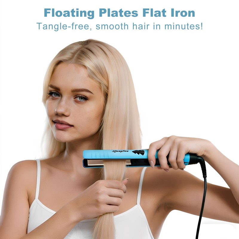 Mnsyflns 2 in 1 Hair Straightener & Curler – 15s