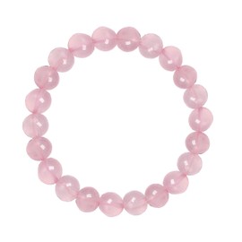 SIMPLI BASIC Natural Rose Quartz Healing Bracelet 8mm Bead | Unisex Success & Positive Energy | Healing Gemstone | Gift Box Included