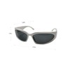 VIGUEUR Y2K Wrap Around Sunglasses, Silver Polarized Sunglasses for Men,