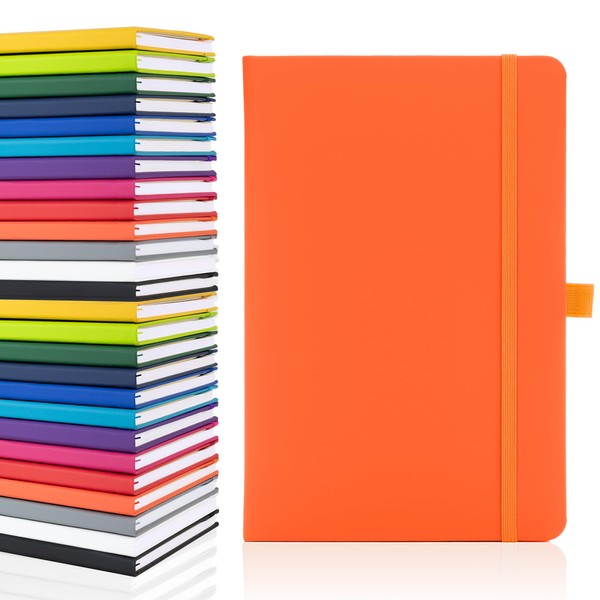 Notes London Plain Page A5 Notebook, White Unlined Blank Pages,