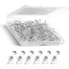 NEDBLUE Clear Push Pins - 120 Drawing Pins with Storage