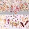 12pcs Holographic Autumn Nail Stickers 3D Laser Fall Fruits Pumpkin