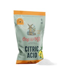One In A Mill Citric Acid 3LB | Food Grade OU Kosher Flavor Enhancer for Cooking, Baking & Canning Preservative | Use for DIY Skincare, Bath Bombs, Water Softener & Cleaning Hard Water Stains