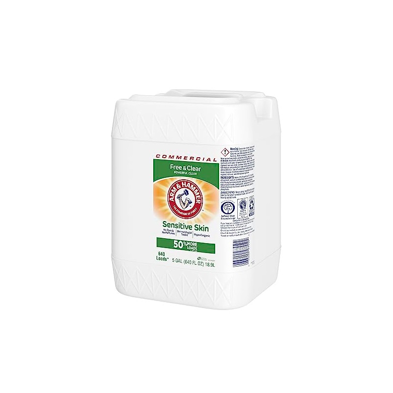 Arm & Hammer 33200-97550 Liquid Laundry Detergent Free & Clear,