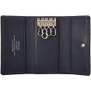 Takeokikuchi Men's Trifold Key Case, 4 Row Morbido Series, navy