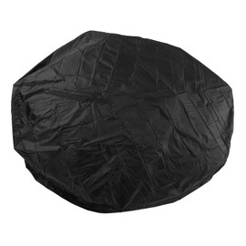 Hot Tub Cover Round Weatherproof 190 Silver Coated Foldable Tear Resistant Hot Tub Cover Polyester Waterproof Keeps Tub Clean for Bathtub (215 x 70 cm, Black)