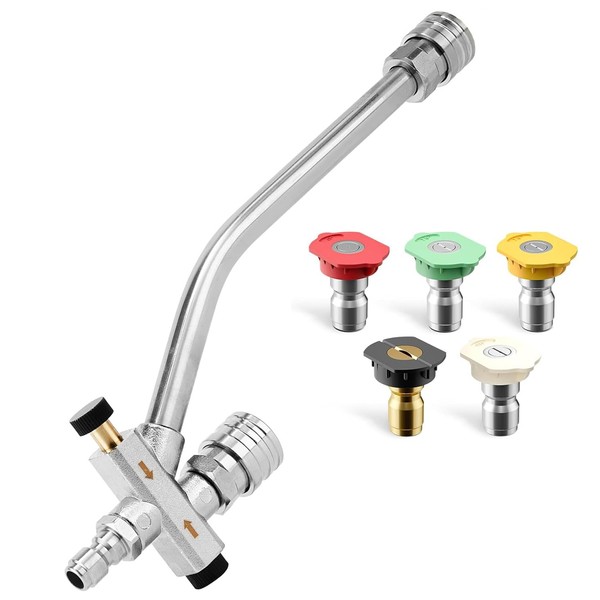 Foam Cannon Dual-Connector Accessory, Pressure Washer Double Tip Attachment for