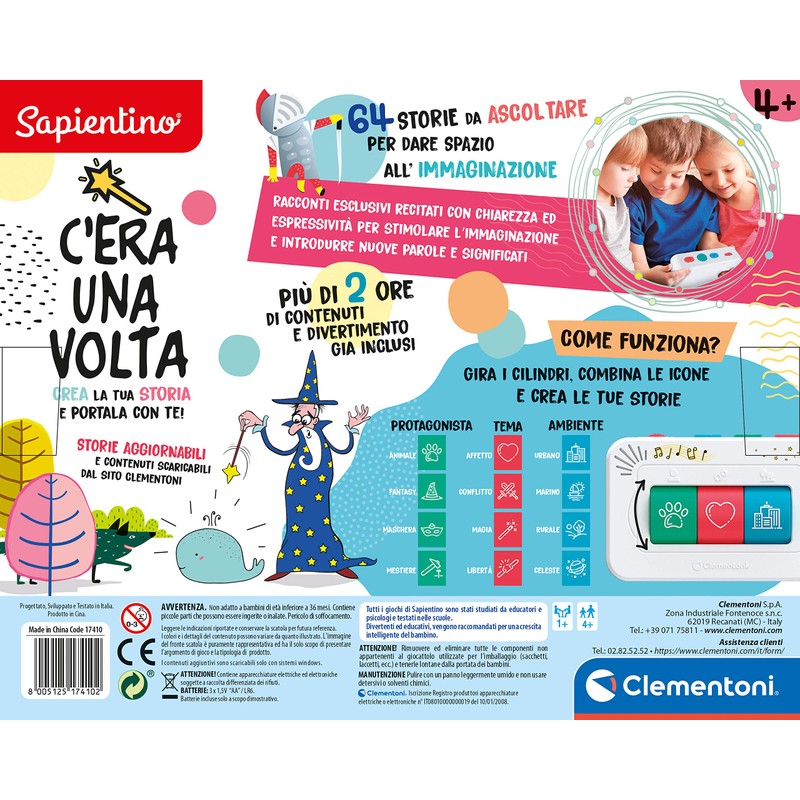 Clementoni C'era UNA Volta Animals Sapientino-Es war EIN Mal Interactive
