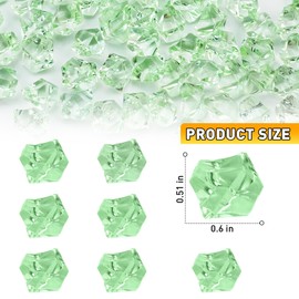 Kaiyuan Dynasty 178pcs Acrylic Ice Rock Fake Crystal Ice Rocks Green Plastic Crushed Ice Rocks for Vase Fillers Fish Tank Decoration Arts & Crafts Home Decor