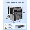 Hiking Dog Carrier Backpack, Padded Height-Enhancing Design, Adjustable Waist Cushioning