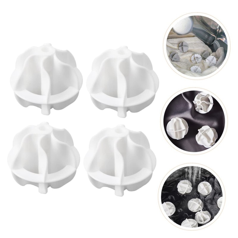 Ipetboom 4pcs Laundry Balls Winding Washer Balls for Clothes Cleaning