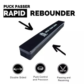 ACE HOCKEY Rapid Rebounder - 24 Double-Sided Puck Passer for Passing and Shooting One Time