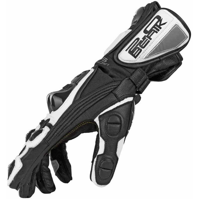 Berik Misano Motorcycle Gloves, Black/White, XS
