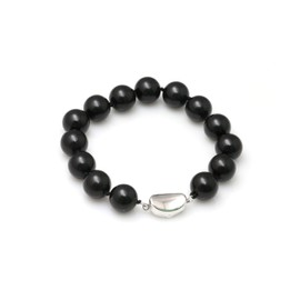 sea shell pearl bracelet - back sea shell pearl bracelet for woman 8 inch 12mm dmb2033-20