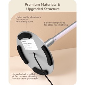 EDISHINE Upgraded LED Table Lamp, Stepless Dimmable Bedside Lamp with 3 Color Temperature, Modern Nightstand Lamp, Desk Lamp for Bedroom, Living Room, Corner, Gift, Metal Finish, Silver, 6W