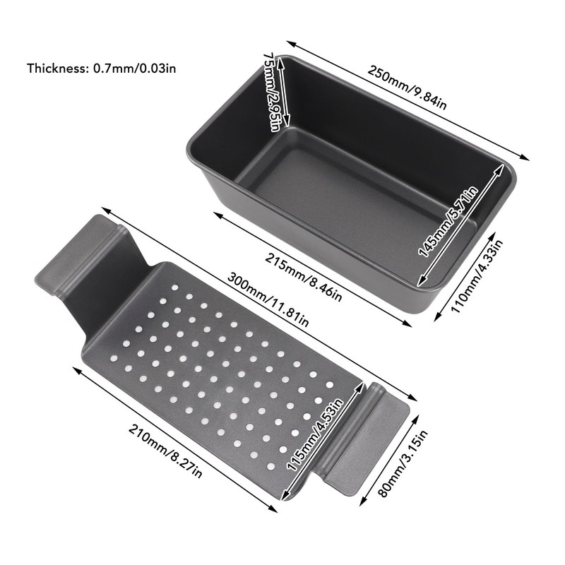 Meat Loaf Pans Carbon Steel Nonstick Baking Pan Healthy Dining