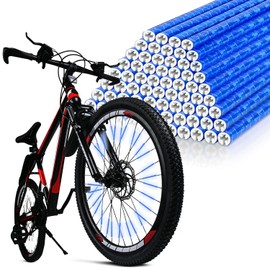 Cycling Reflectors, 96Pcs Bike Wheel Spoke Reflectors, Universal Bicycle Reflective Clips Warning Spoke Lights Covers - Fit for All Standard Bike - Easy Mount