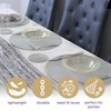 MATANA 25 Premium Clear Hard Plastic Bowls with Gold Glitter,