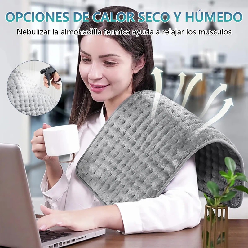 Compresa Caliente Eléctrica 9 Niveles Temperatura 60*30cm