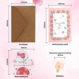 GOZINA 3D Anniversary Card for Couple Husband Wife Him Her, Mum and Dad Golden Wedding Anniversary Cards,Happy Anniversary Card for Valentine's Day