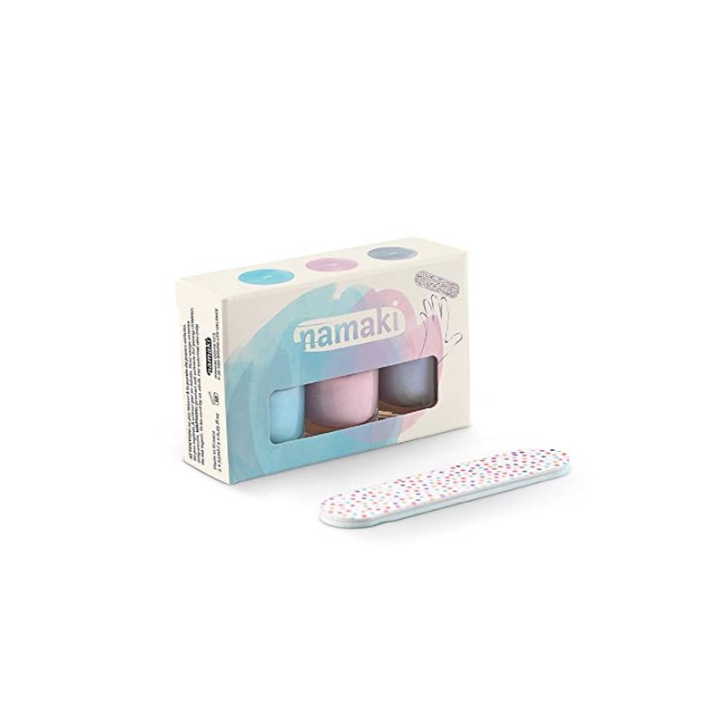 namaki Set of 3 Water-Based Peel Off Nail Polishes Frosted