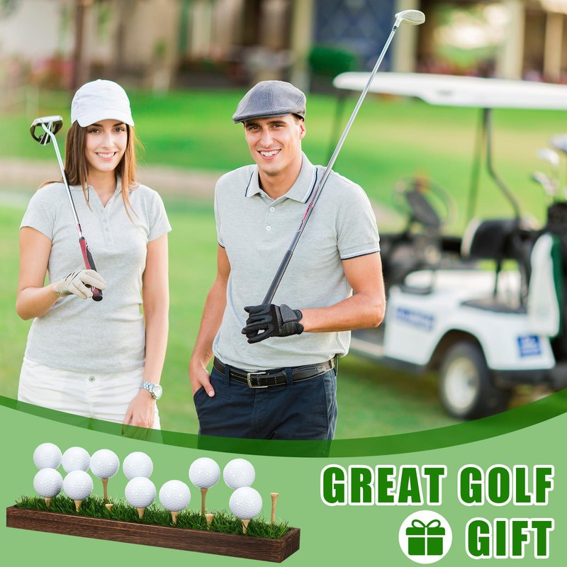 Simgoing 2 Pieces Golf Ball Display Rack Floating Shelf Solid