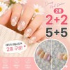 Luluen Pick Daisy Oil Painting Three-dimensional 3D Nail Sticker 2 Types (4 x 10) Self Nail, 1, Daisy 2 Type 2+2 (Total 4 Sheets) / 루루엔픽 데이지 유화 입체 3D 네일스티커 2종 (4장10장) 셀프네일, 1개, 데이지 2종 2+2 (총4장)