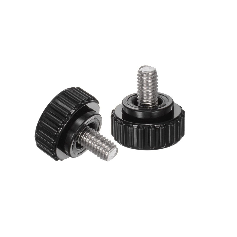 sourcing map 6pcs Knurled Clamping Knobs M6 x 10mm Metric