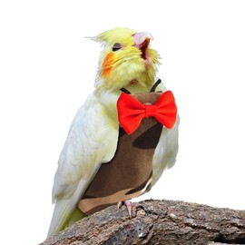 XQIGI Bird Diaper Washable Parrot Diapers Reusable Bird Flight Suit Nappies Protective Breathable Parrot Nappy Clothes for Parakeet Parrot Macaw Budgie Canary Budgie Cockatiel(Camouflage, Large)