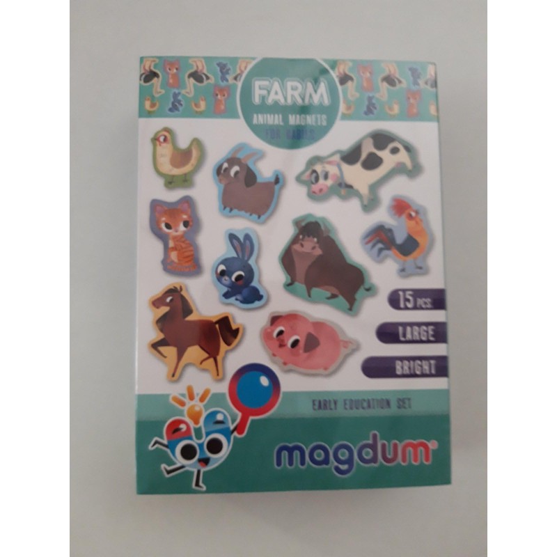 MAGDUM Children's Farm Animal Magnet Set – 15 Large Fridge