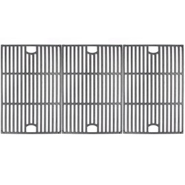 Hongso 17 inch Cast Iron Grill Grates Replacement for Nexgrill 720-0896 730-0898 720-0896C 720-0898 720-0896B 720-0896CA 6 Burner Grill Models