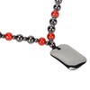 Terahertz Beaded Necklace Fashionable Rectangular Pendant Soreness Relief Energy Stone